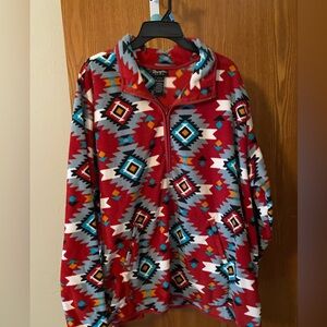 Wrangler Retro Red Geometric Pullover